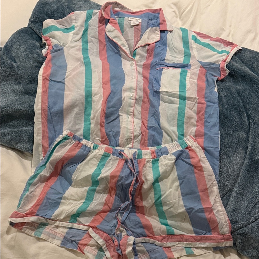 Cynthia Rowley Multicolor Striped Sleepwear Set